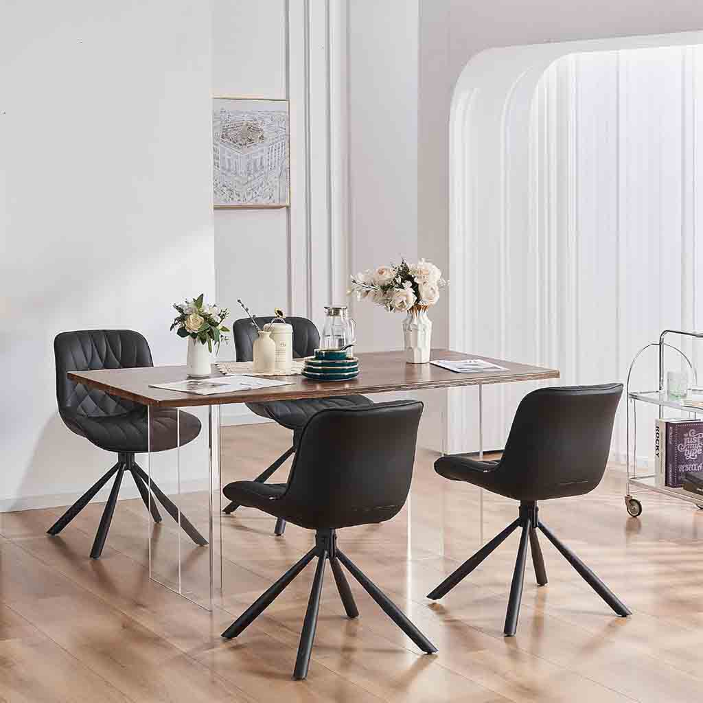 YOU-H-1942-1-NOIR Chaise pivotante Noir vue4