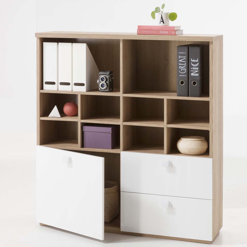 COM-LB5529K64904 Bibliothèque GLOBO L120xP35xH130cm vue2