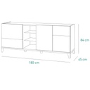 COM-BS6630K62904 Buffet VITTORIA H85xL180xP45cm vue plan