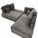 UT-KARINA-ARAGON-97-D Sofa convertible d'angle droite Gris foncé KARINA H85xL278xP218cm - Couchage H40xL220xP120cm vue3