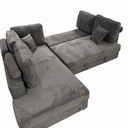 UT-KARINA-ARAGON-97-G Sofa convertible d'angle Gauche Gris foncé KARINA H85xL278xP218cm - Couchage H40xL220xP120cm vue3