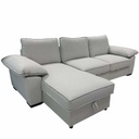 UT-ANNABELLE-BARREL-04-G Sofa d'angle ANNABELLE 3P convertible avec coffre Sand Gauche H94xL285cm - H94xL165 - Couchage H45xL230xP140cm vue2