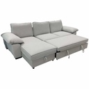 UT-ANNABELLE-BARREL-04-G Sofa d'angle ANNABELLE 3P convertible avec coffre Sand Gauche H94xL285cm - H94xL165 - Couchage H45xL230xP140cm vue3