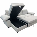 UT-ANNABELLE-BARREL-04-G Sofa d'angle ANNABELLE 3P convertible avec coffre Sand Gauche H94xL285cm - H94xL165 - Couchage H45xL230xP140cm vue4