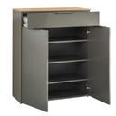COM-BS0794K84104 Buffet 2 portes laqué gris H100,5xL82,5xP35cm vue2