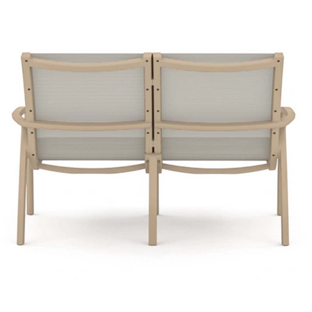 VOH-8612-QH033 Fauteuil lounge 2 places 83.5*126*82 Taupe textilène taupe vue2