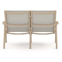 VOH-8612-QH033 Fauteuil lounge 2 places 83.5*126*82 Taupe textilène taupe vue2