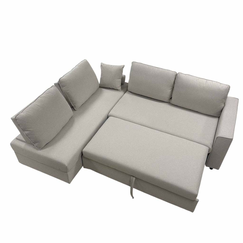 UT-ALEX-BARREL-04 Sofa d'angle réversible ALEX H43xL224xP143cm - couchage H90xL243xP190cm Sand vue2