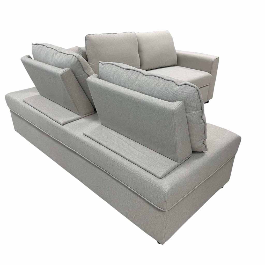 UT-ALEX-BARREL-04 Sofa d'angle réversible ALEX H43xL224xP143cm - couchage H90xL243xP190cm Sand vue3