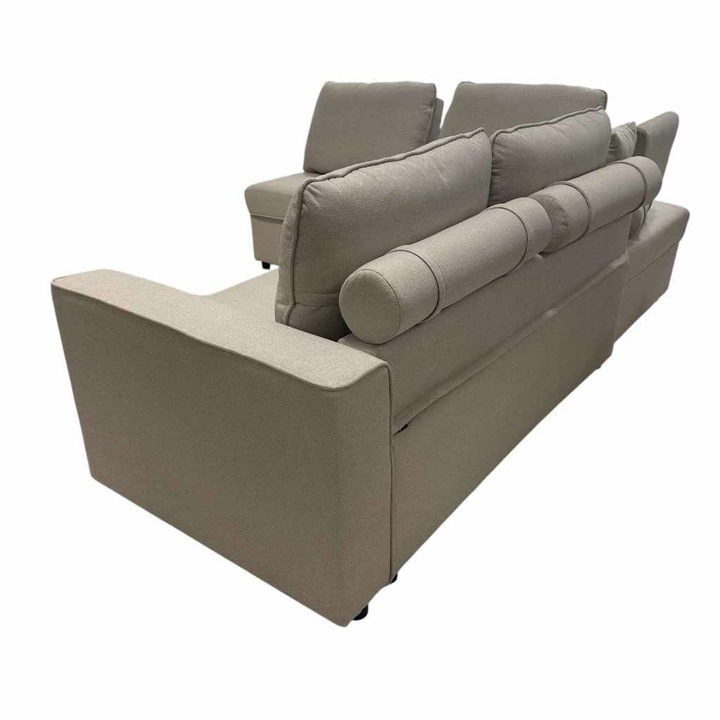 UT-ALEX-BARREL-04 Sofa d'angle réversible ALEX H43xL224xP143cm - couchage H90xL243xP190cm Sand vue5