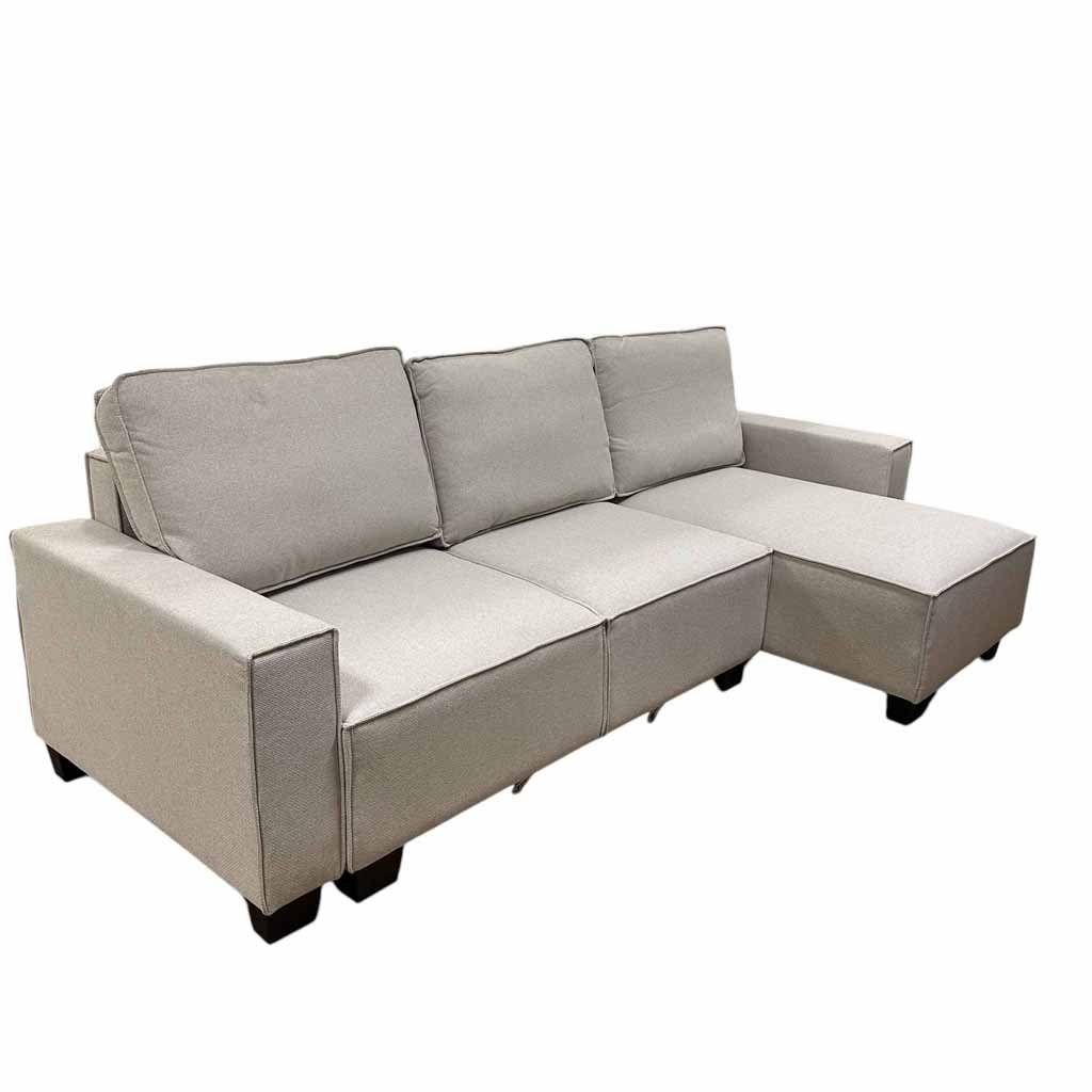 UT-TAHITI-BARREL-04 Sofa TAHITI 3P réversible et convertible Sand H94xL260xM141cm - Couchage H45xL225xP127cm vue2