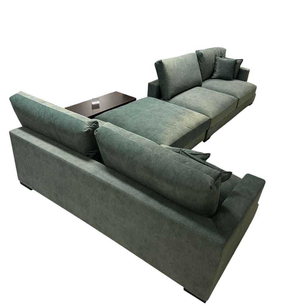 UT-ALBANYA-CLOUD-33-OLIVE Sofa Albany IV 3pcs modulable H90xL410xP104cm + Ottoman H40xL104xP104cm Olive vue5
