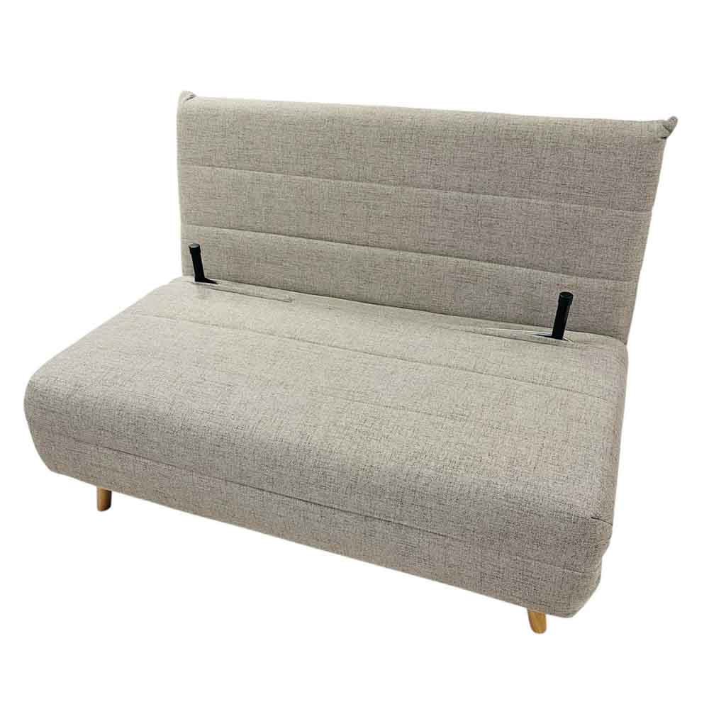 AD-LAH279N9-P120-6#N1-150Canapé convertible Marron clair H40xL120xP65cm - couchage H24xL120xP190 cm vue2