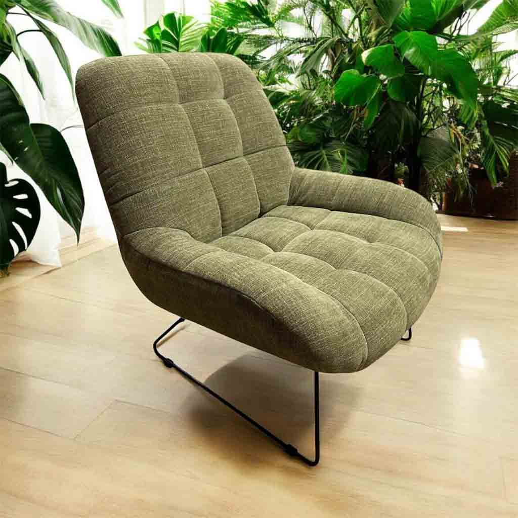 AD-3LCY-66N1-P1-9#N1-355 Fauteuil Vert clair H42xL84xP65cm vue4