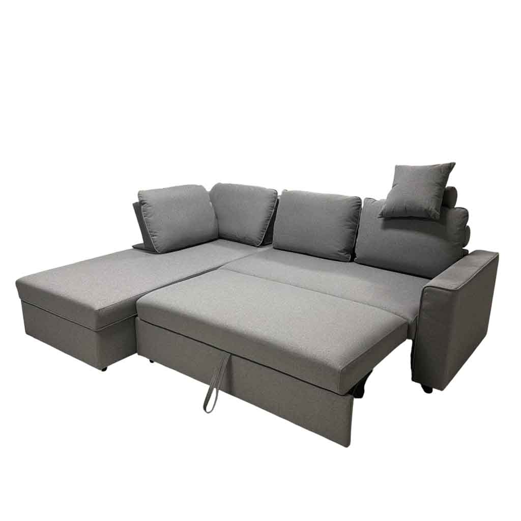 UT-ALEX-BARREL-83 Sofa d'angle réversible ALEX H43xL224xP143cm - couchage H90xL243xP190cm Lite Grey vue1