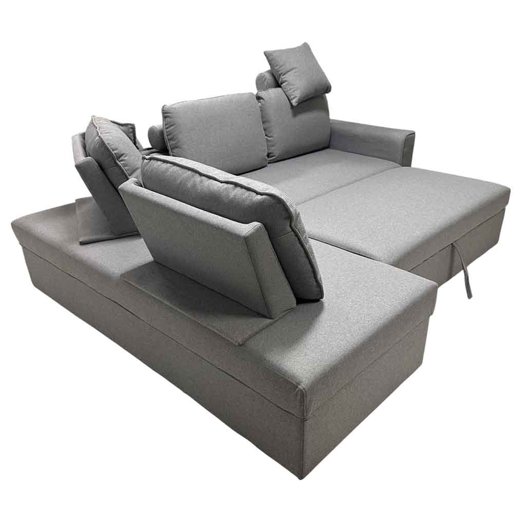 UT-ALEX-BARREL-83 Sofa d'angle réversible ALEX H43xL224xP143cm - couchage H90xL243xP190cm Lite Grey vue4