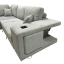 UT-KARINA-ARAGON-83LITE-G Sofa convertible d'angle gauche Gris Chiné KARINA H85xL278xP218cm - Couchage H40xL220xP120cm  vue4