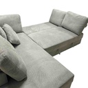 UT-KARINA-ARAGON-83LITE-G Sofa convertible d'angle gauche Gris Chiné KARINA H85xL278xP218cm - Couchage H40xL220xP120cm  vue6