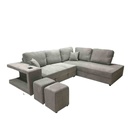 UT-KARINA-ARAGON-83LITE-D Sofa convertible d'angle droite Gris Chiné KARINA H85xL278xP218cm - Couchage H40xL220xP120cm vue1
