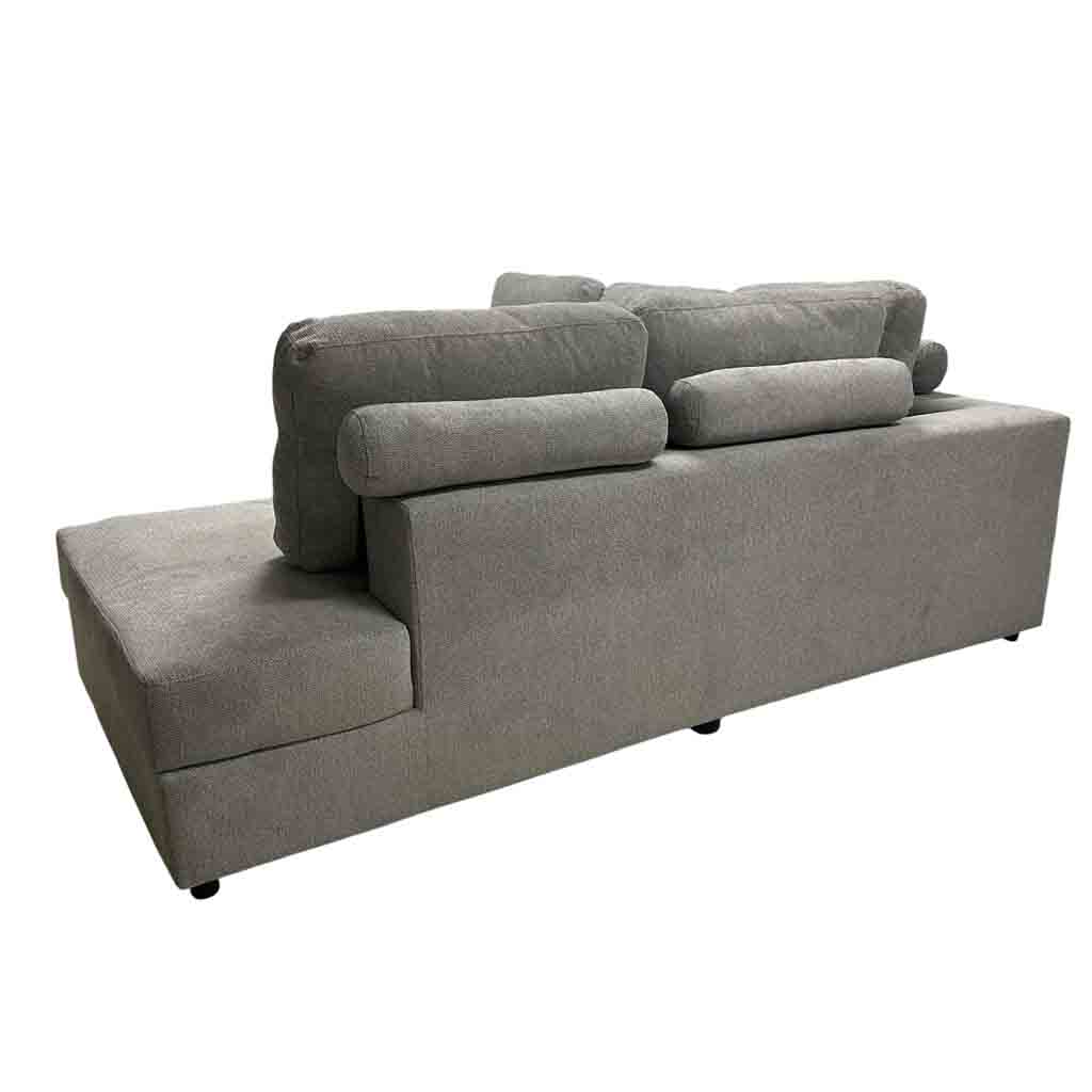 UT-KARINA-ARAGON-83LITE-D Sofa convertible d'angle droite Gris Chiné KARINA H85xL278xP218cm - Couchage H40xL220xP120cm vue2