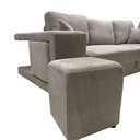 UT-KARINA-ARAGON-83LITE-D Sofa convertible d'angle droite Gris Chiné KARINA H85xL278xP218cm - Couchage H40xL220xP120cm vue3