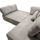 UT-KARINA-ARAGON-83LITE-D Sofa convertible d'angle droite Gris Chiné KARINA H85xL278xP218cm - Couchage H40xL220xP120cm vue6