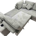 UT-KARINA-ARAGON-83LITE-D Sofa convertible d'angle droite Gris Chiné KARINA H85xL278xP218cm - Couchage H40xL220xP120cm vue8