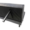 UT-ELIOS-CLOUD-97 Sofa 3 places convertible ELIOS H83cxL195xP87cm - Couchage H40xL195xP108cm Dark Grey vue3