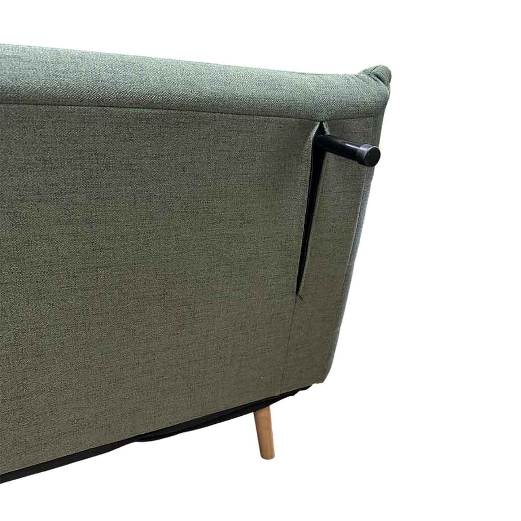 AD-LAH279N9-P120-6#N1-353 Canapé convertible Vert H40xL120xP65cm - couchage H24xL120xP190cm vue2