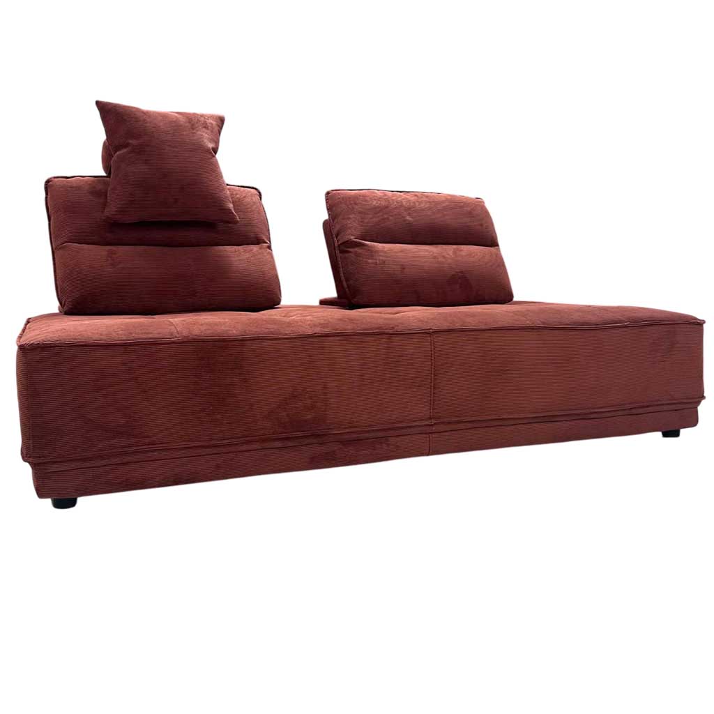 MIN-MB1907-H13A Sofa 3 places H85xL210xP105cm Terracotta vue2