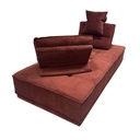 MIN-MB1907-H13A Sofa 3 places H85xL210xP105cm Terracotta vue5