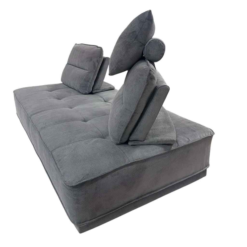 MIN-MB1907-H26A Sofa 3 places H85xL210xP105cm Gris vue3