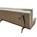 AD-5LAB-198N1S-P3-6#N1-150 Clic-clac 3 places Marron clair H43xL180xP51cm - couchage H40xL180xP110cm vue1