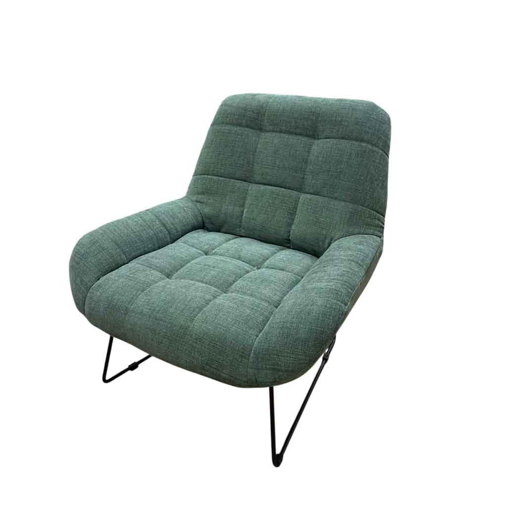 AD-3LCY-66N1-P1-9#N1-352 Fauteuil Vert foncé H42xL84xP65cm vue2