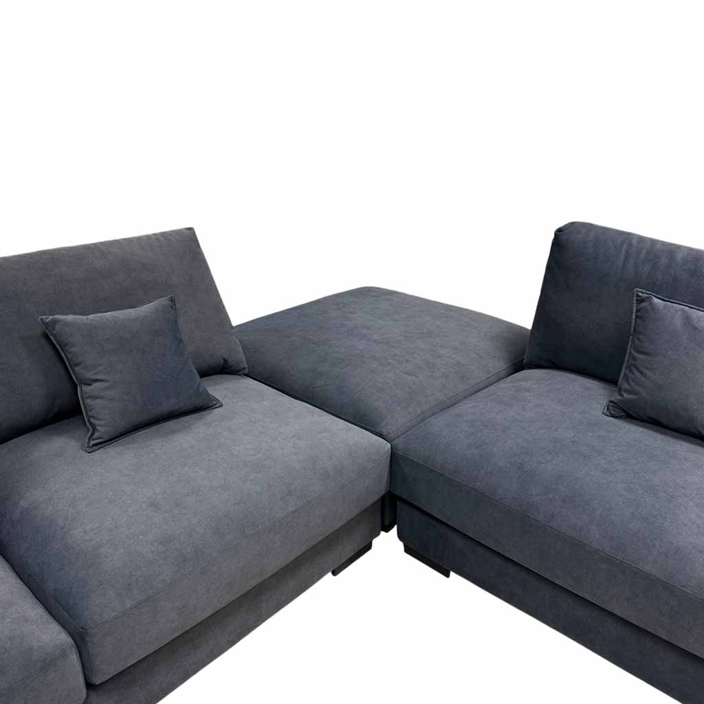 UT-ALBANY4-CLOUD-97-DARKGREY Sofa Albany IV 3pcs modulable H90xL410xP104cm + Ottoman H40xL104xP104cm Dark Grey vue4