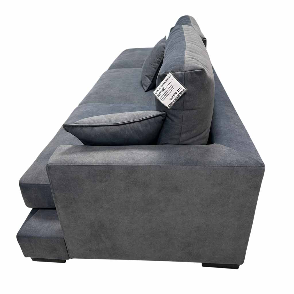 UT-ALBANY4-CLOUD-97-DARKGREY Sofa Albany IV 3pcs modulable H90xL410xP104cm + Ottoman H40xL104xP104cm Dark Grey vue5