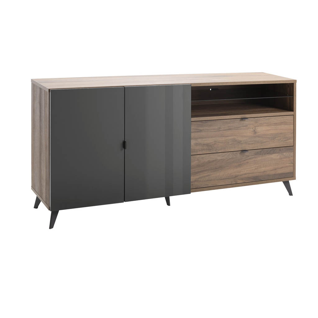 COM-BS0802K84404  Buffet INFINITO 2 portes 2 tiroirs H85xL180xP43cm vue2