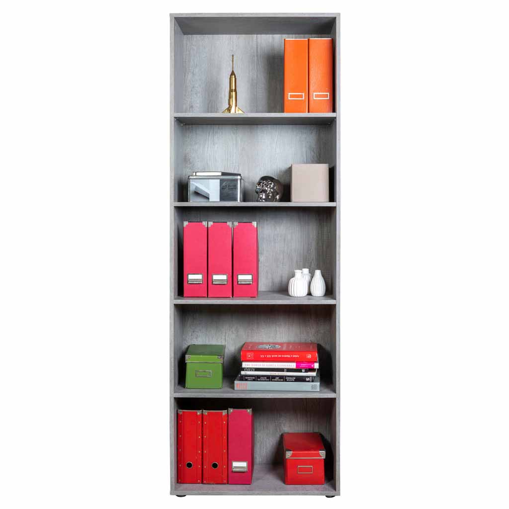 COM-LB4084K56206 Etagère ESPRESSO 5 étages gris H200xL69xP35cm vue2