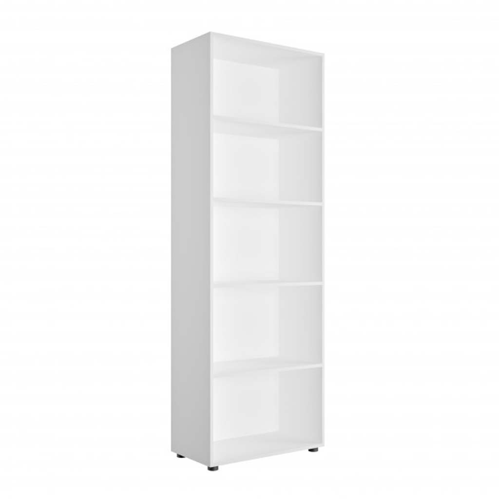 COM-LB4084K87406 Etagère ESPRESSO 5 étages blanc H200xL69xP35cm vue2