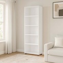 COM-LB4084K87406 Etagère ESPRESSO 5 étages blanc H200xL69xP35cm vue3