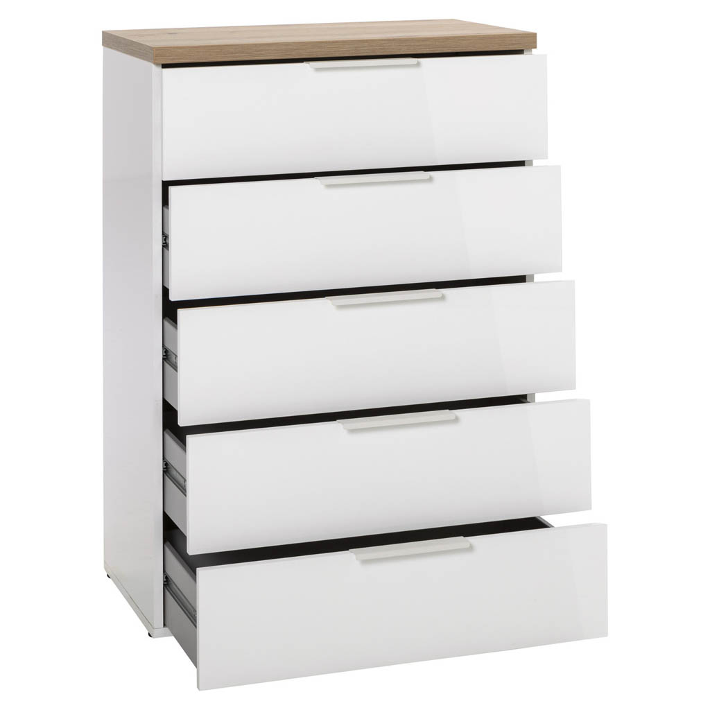 COM-CT0366K77404 Commode MUNDI 5 tiroirs H103xL69xP45cm vue côté2