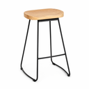 Tabouret de comptoir 66 cm pied Noir