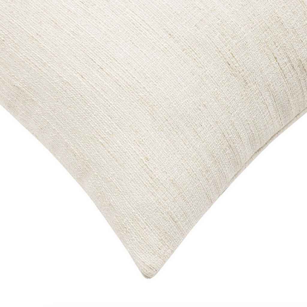Coussin déhoussable compresse 45x45cm effet lin tisse Nando naturel - 3