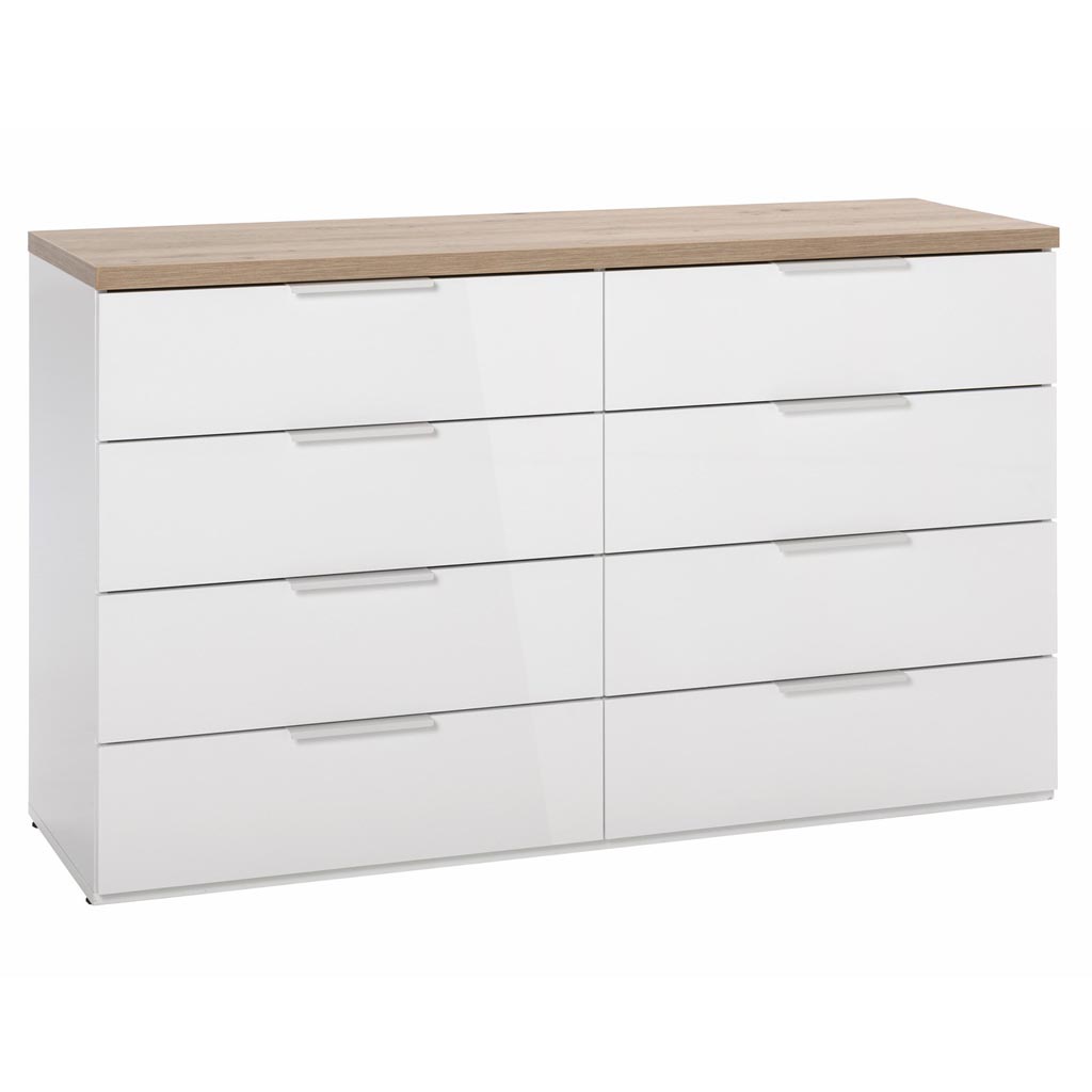 COM-CT0364K77404 Commode MUNDI 8 tiroirs H83xL136xP35cm vue côté1
