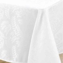 Nappe rectangle 140x240cm Jacquard Doriane blanc - 2
