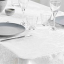Nappe rectangle 140x240cm Jacquard Doriane blanc - 3