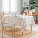 Nappe rectangle 140x240cm Jacquard Doriane naturel - 3