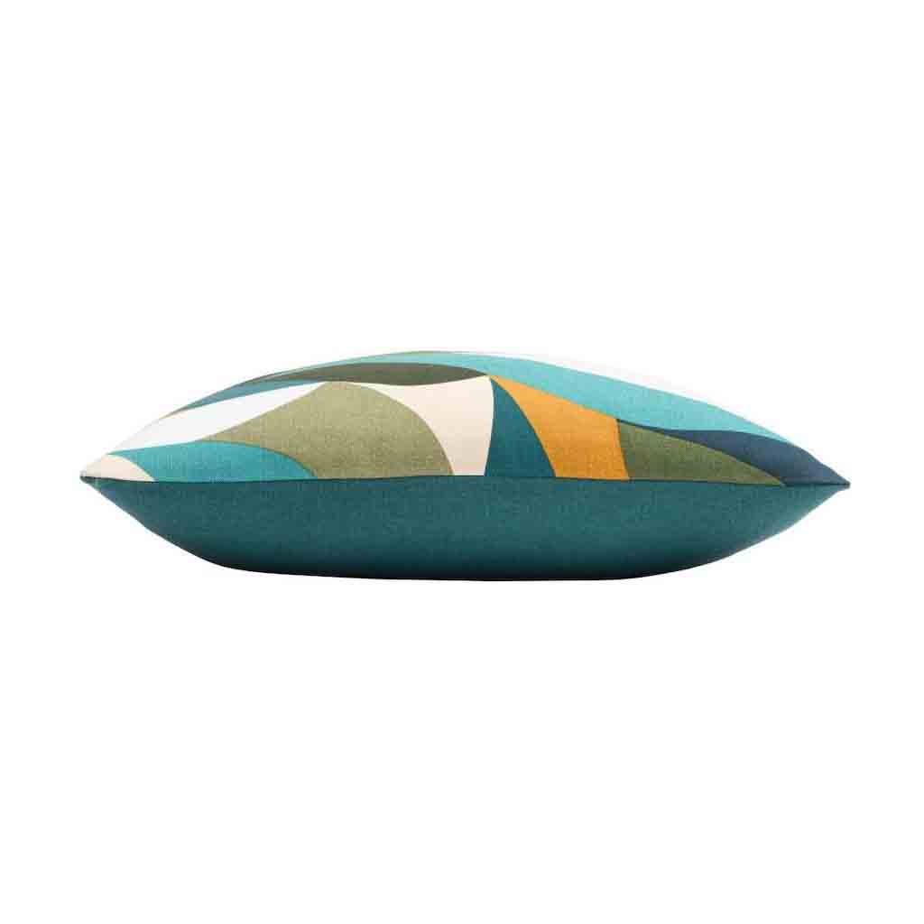 Coussin déhoussable compresse 50x50cm polycoton imprime Swan-1