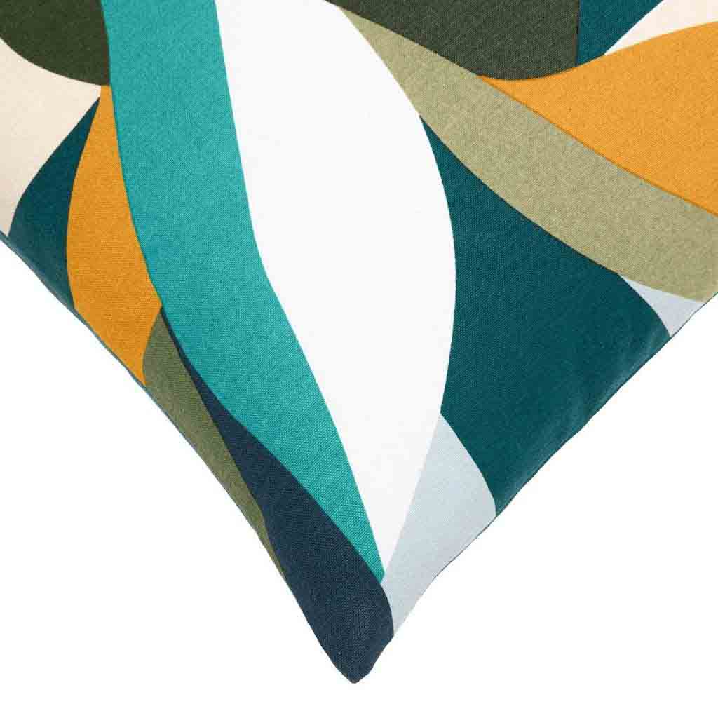 Coussin déhoussable compresse 50x50cm polycoton imprime Swan-3