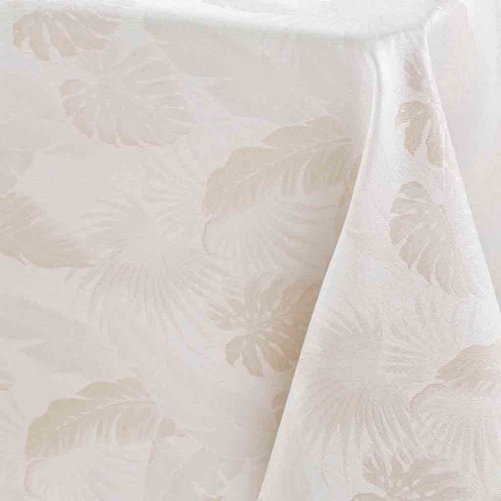 Nappe rectangle 140x250cm Jacquard enduit Enola naturel-2